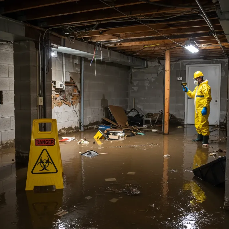 Flooded Basement Electrical Hazard in Crete, NE Property